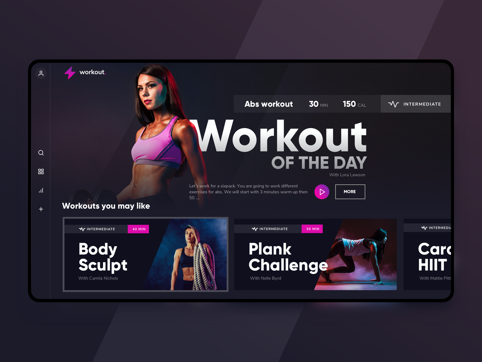 Example of Workout of the day - Design Challenge