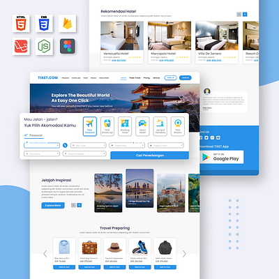TIXET - Ticket Reservation Website bootstrap design figma html css html5 javascript laravel visual studio web design web development website website concept