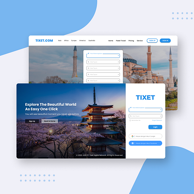 TIXET - Ticket Reservation Website bootstrap css figma html5 javascript laravel visual studio code web design web development website website concept