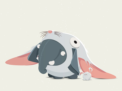 Olli as rabbit animation characterdesign characters childrens book cute digitalart elephant hiro daro illustration illustration art illustration design illustrations illustrator olli ollimania rabbit vector