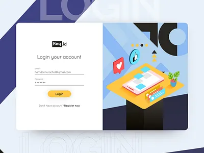 Simple Dual Column Login Page app design indonesia login login form login page login screen ui