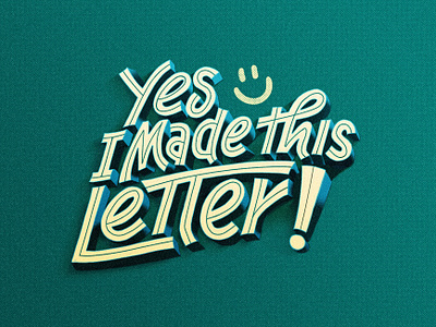 Yes, i made this letter. art color design handmadeletter illustration tipo tuani typography vector