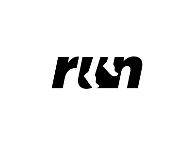 Run design logo logotype run type