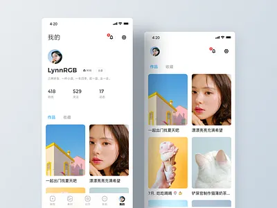 Video Clip - Personal Center app community design figma icon lynnrgb mobile personal center type typography ui video clip 设计