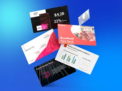 Pitch Deck - Render 3d airbnb branding cards floating infographic investor deck investor pitch mockup pitch deck powerpoint powerpoint presentation ppt presentation render slide startup uber website