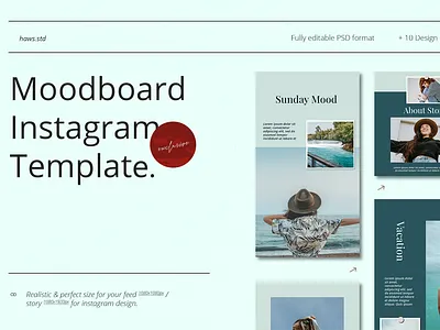 Moodboard Instagram Template advertising branding design digital event graphic illustrations instagram instagram stories instagram template instastory media promotions snapgram social social media social media pack template templatedesign