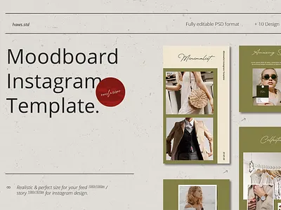 Moodboard Instagram Template advertising branding design digital event graphic illustrations instagram instagram stories instagram template instastory media promotions snapgram social social media social media pack social media templates template template builder