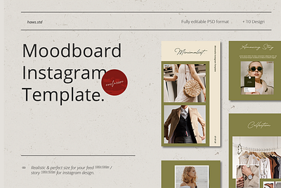 Moodboard Instagram Template advertising branding design digital event graphic illustrations instagram instagram stories instagram template instastory media promotions snapgram social social media social media pack social media templates template template builder
