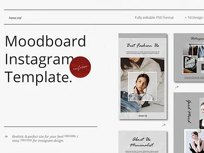 Moodboard Instagram Template advertising branding clean digital event graphic illustration instagram instagram stories instagram template instastory logo media promotions snapgram social social media social media pack template templatedesign
