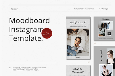 Moodboard Instagram Template advertising branding clean digital event graphic illustration instagram instagram stories instagram template instastory logo media promotions snapgram social social media social media pack template templatedesign