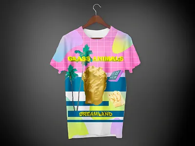 Glass Animals - Dreamland Album Tee 3d 3d art 3d modeling 3d render 3dmodeling album art branding dribbble best shot dribbbleweeklywarmup illustration productdesign screen print screenprint tshirt tshirt design