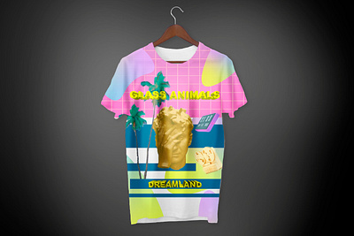 Glass Animals - Dreamland Album Tee 3d 3d art 3d modeling 3d render 3dmodeling album art branding dribbble best shot dribbbleweeklywarmup illustration productdesign screen print screenprint tshirt tshirt design