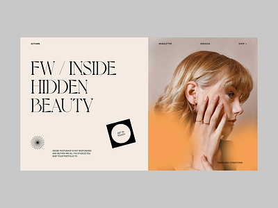 AUTUMN clean design fashion grid interface layout minimal mood photography promo typography web design website whitespace