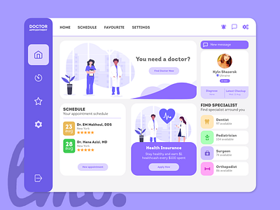 Doctor Appointment Dashboard Design adobe xd app design dashboad dashboard design design ui design uidesign xd design