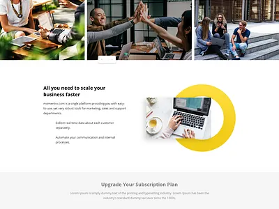 Momentro Product Website UI / UX