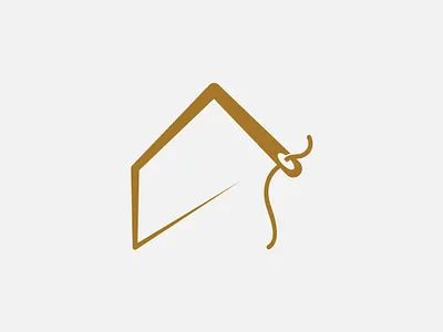 home needle flat home logo needle