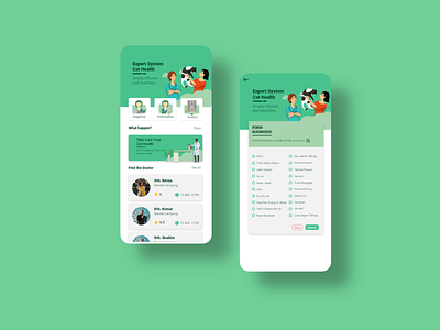 Exploration - Cat Health App animal animal app app cats design illustrator ui uidesign ux
