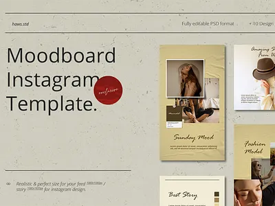 Moodboard Instagram Template advertising branding digital graphic hypebeast illustration instagram instagram stories instagram template instastory media snapgram social social media social media pack social media templates socialmedia template templatedesign uiux