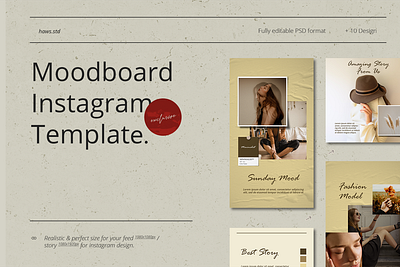 Moodboard Instagram Template advertising branding digital graphic hypebeast illustration instagram instagram stories instagram template instastory media snapgram social social media social media pack social media templates socialmedia template templatedesign uiux
