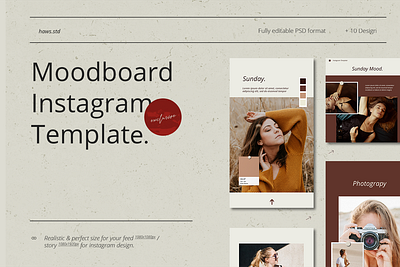 Moodboard Instagram template advertising branding digital graphic hypebeast illustration illustrations instagram instagram stories instagram template instastory media snapgram social social media social media pack social media templates socialmedia template templatedesign