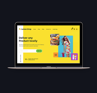 Lemon Drop app design design ui ux web webdesign