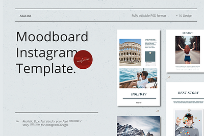 Moodboard Instagram Template advertising branding design digital event graphic hypebeast instagram instagram stories instagram template instastory media promotions snapgram social social media social media pack social media templates template templatedesign