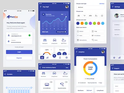 IoT App | Smart Home clean interfacedesign ios iot app mobile app mobile apps ui uidesign uiux
