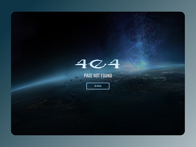 DailyUI# 008 404 Page 404 dailyui dailyui 008 dark error halo ui