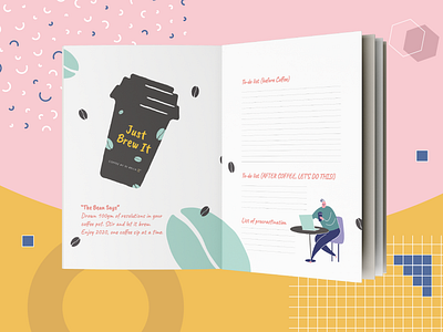 Daily Planner | Coffee By Di Bella adobe illustrator adobe indesign adobe photoshop advertising campaign colorful design diary identity design illustration marketing minimal organizer planner print print design publication quirky typography vector