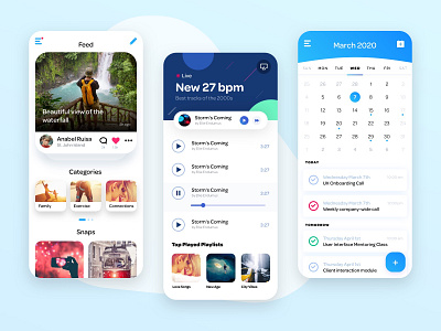 C27 Design System app app design app ui calendar app ios design music app social app ui ui design