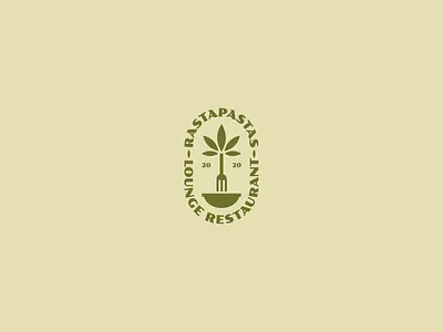 RASTAPASTAS bush cannabis chill design dish fork geometric design logo lounge marijuana pasta plate rasta restaurant vector