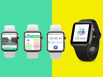 Iwatch IOS VUI Design - Hello Life Saver Mobile App design dribbble dubai designer interaction saudi arabia designer saudi arabia designer ui uiux user experience user interface design ux