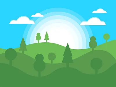 Green Hills art design green illustration inkscape landscape random vector