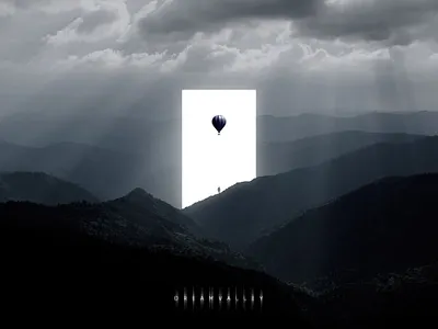 Dreamvalley 2020 art digital edit geometry illustration inspiration inspire landscape monochrome mountains nature photo photoshop sci fi shape shine style stylish trend