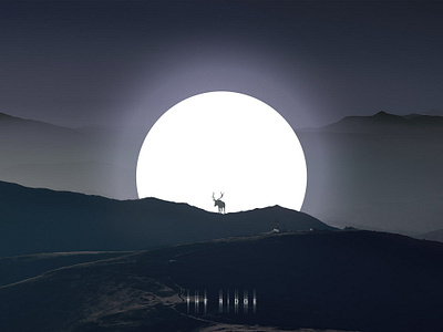 The Ridge 2020 art digital edit geometry illustration inspiration inspire landscape monochrome mountains nature photo photoshop sci fi shape shine style stylish trend