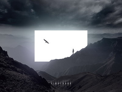 Highlands art design digital edit geometry illustration landscape monochrome mountains nature photo photoshop sci fi shape shine style stylish
