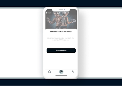 Fitness Subscription for new user app design minimal ui ux