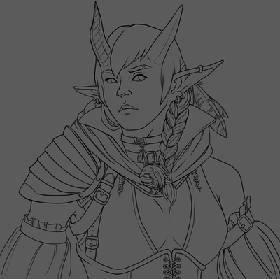 D&D Character WIP characterdesign digital art digital painting dungeonsanddragons fantasy illustration illustration art illustrations