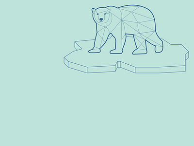 polar bear 2d animal animals artic design dutch illustrator geen thee geometric gray illustration illustrator line art lines mammal minimal minimal design nature vector water wildlife