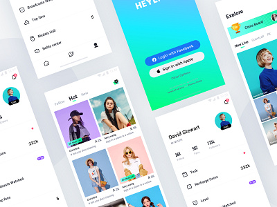 Hey live demo animation app design logo ui ux