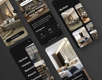 Booking Premium Hotel App Design application appui hotel mobile mobiledesign premium suites ui uiux