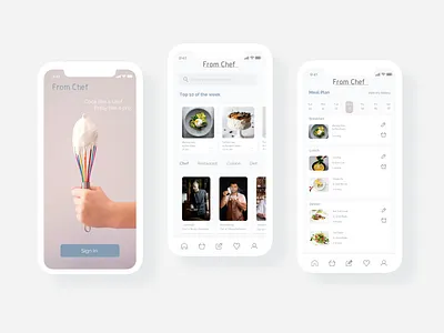 Cooking App app app design cooking app interface ui uxui visual design web design
