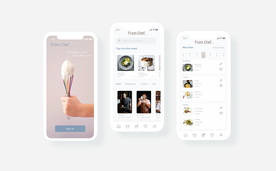 Cooking App app app design cooking app interface ui uxui visual design web design