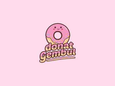 Donat Gembul Logo branding design flat illustration illustrator logo minimal type vector