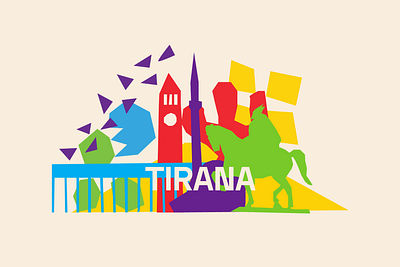 Tirana 📌🌈 albania albanie colorful colors design francophonie french frenchie graphic design graphicdesign illustration illustrations language matisse tirana