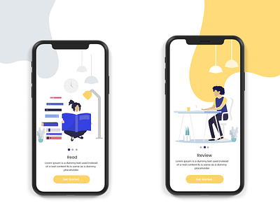 MOBILE APPS WITH CREATIVE ILLUSTRATIONS innovative design simple design uiux