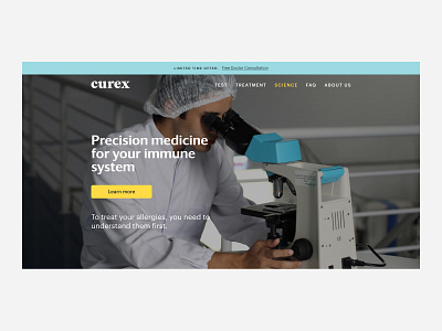 Curex medtech website mainpage medecine ui ui ux ui design uidesign uiux web web design webdesign website website design