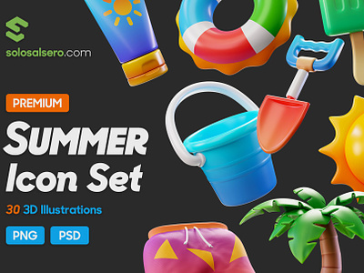 Summer - 3D Illustration Pack