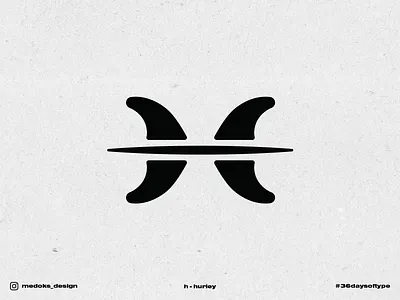 36 Days of Type - H 36daysoftype beach branding hurley letter logo surf surfing type typography
