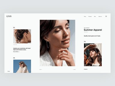 Louis branding clean design dribbble best shot dribbble invite dribbbleshot dribble ecommerce follow grid grid design minimal modern modern design shot trend trending trends trendy design typography